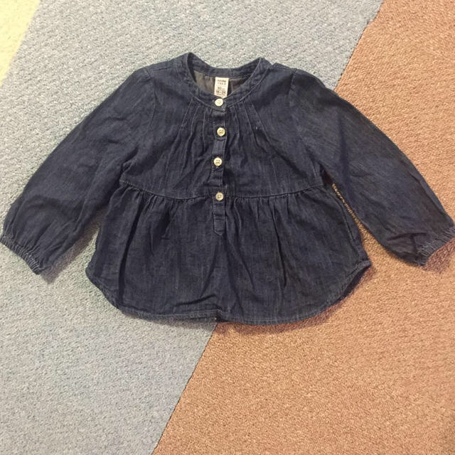 babyGAP(ベビーギャップ)のgap♡デニムAラインブラウス キッズ/ベビー/マタニティのキッズ服女の子用(90cm~)(その他)の商品写真