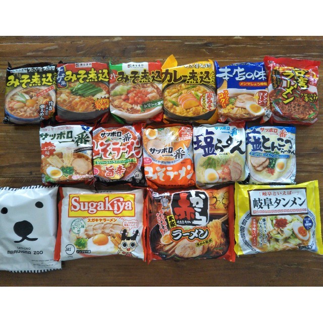 食品詰め合わせ① インスタントラーメン 15個セット 食品/飲料/酒の加工食品(インスタント食品)の商品写真