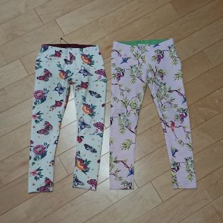 ザラキッズ(ZARA KIDS)のZARAザラキッズ総柄パンツレギンス140㎝2枚セット(パンツ/スパッツ)