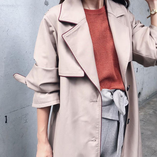 AMERI BACK PLEATS LAYERED COAT