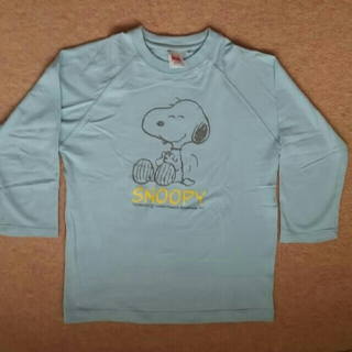 スヌーピー(SNOOPY)のスヌーピーTシャツ  7分丈 水色(Tシャツ(長袖/七分))