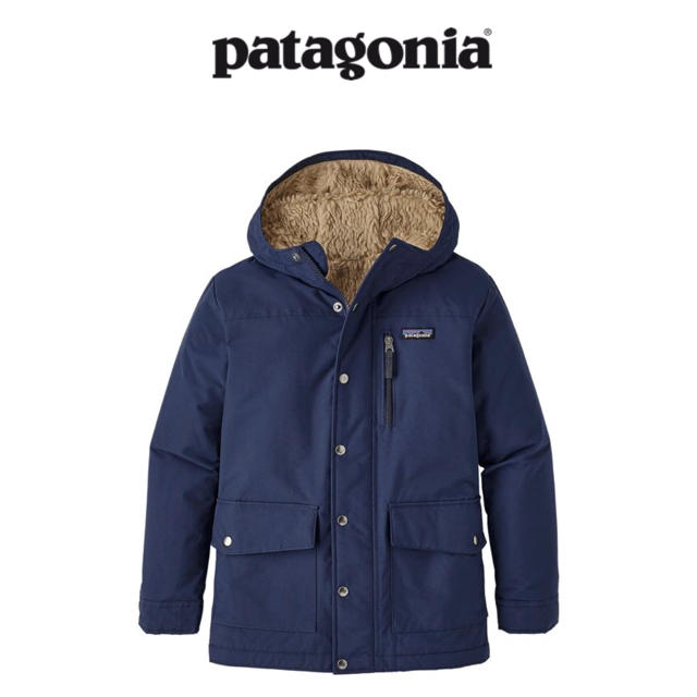 patagonia(パタゴニア)のパタゴニア ボーイズ インファーノ ジャケット XS ネイビー 試着のみ キッズ/ベビー/マタニティのキッズ服男の子用(90cm~)(ジャケット/上着)の商品写真