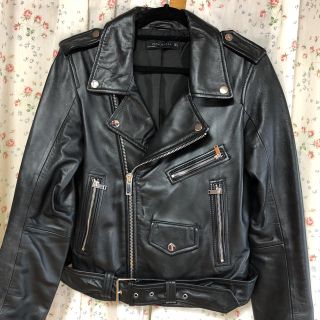 ザラ(ZARA)のZARA ラムレザー ライダースジャケット Ｌサイズ(ライダースジャケット)