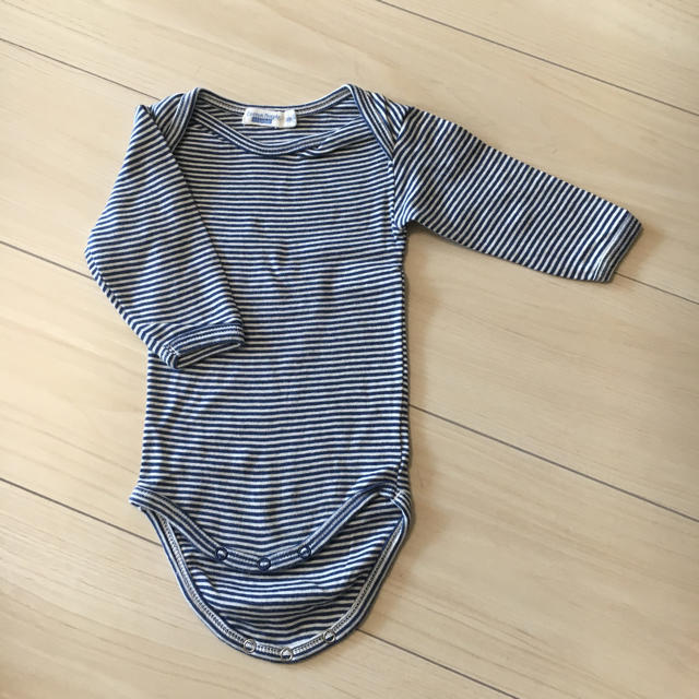 PETIT BATEAU(プチバトー)のオーガニックコットンロンパースカバーオールプレオール5060 キッズ/ベビー/マタニティのベビー服(~85cm)(ロンパース)の商品写真