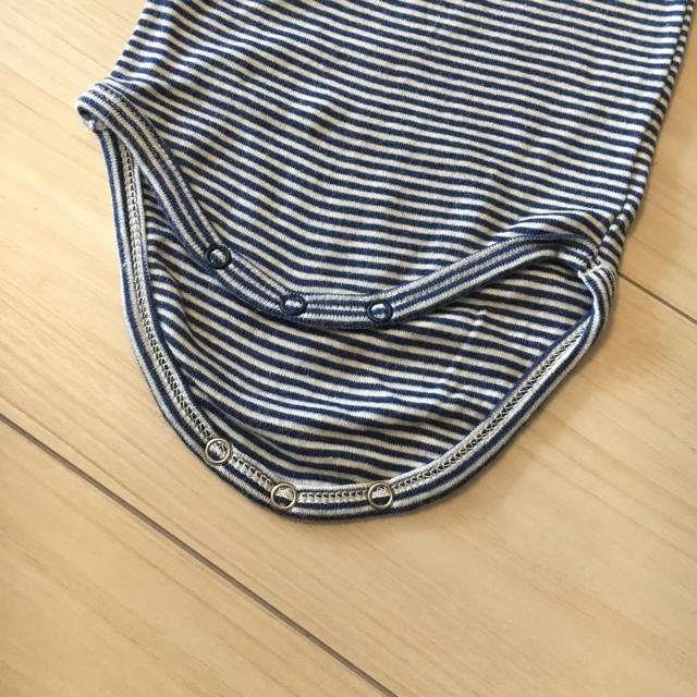 PETIT BATEAU(プチバトー)のオーガニックコットンロンパースカバーオールプレオール5060 キッズ/ベビー/マタニティのベビー服(~85cm)(ロンパース)の商品写真