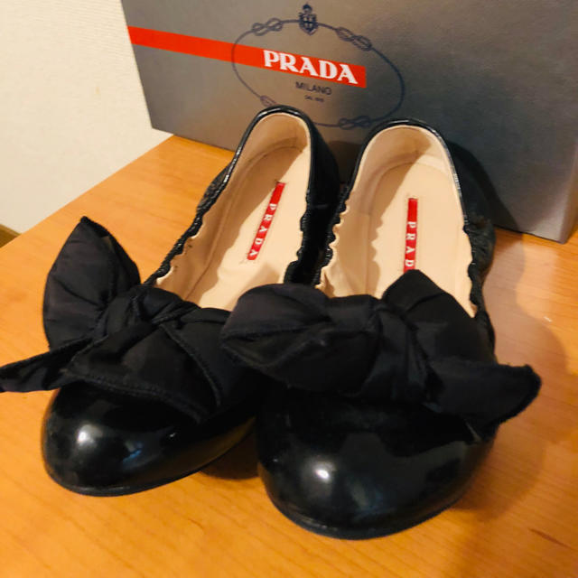 【最終値下げ】PRADA☆プラダ リボンバレーシューズ