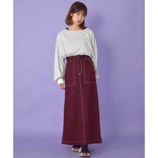 ダブルクローゼット(w closet)のw closet ステッチロングスカート(ロングスカート)