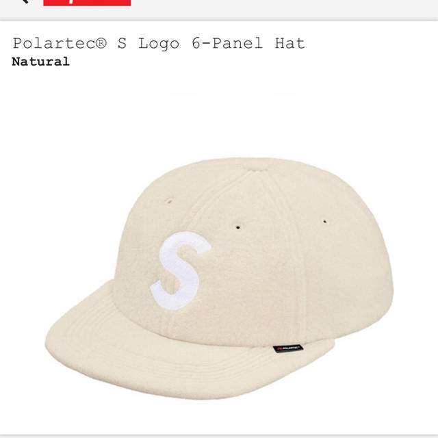 supreme  s logo hat cap 帽子 natural