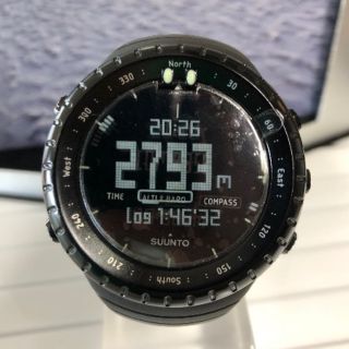 スント(SUUNTO)の【週末価格】スント　コア　オールブラック　（予備遊環２つ、日本語説明書コピー）(腕時計(デジタル))