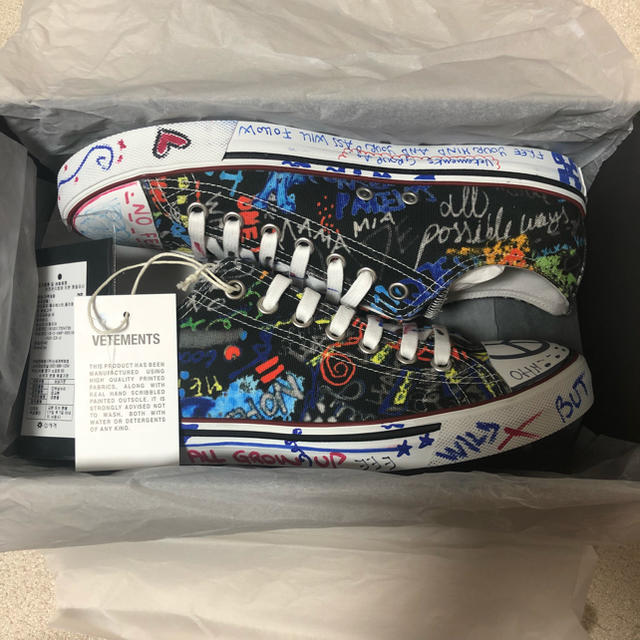 vetements graffiti sneakers 42