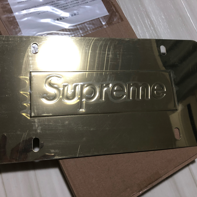 chain License plate Frame(Gold）シュプリーム