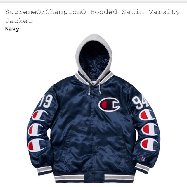 supreme Champion コラボ フーディサテンジャケット