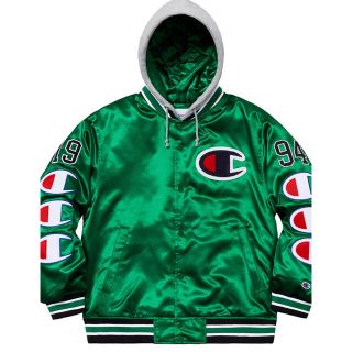 シュプリーム(Supreme)のsupreme champion hooded satin green m(ナイロンジャケット)