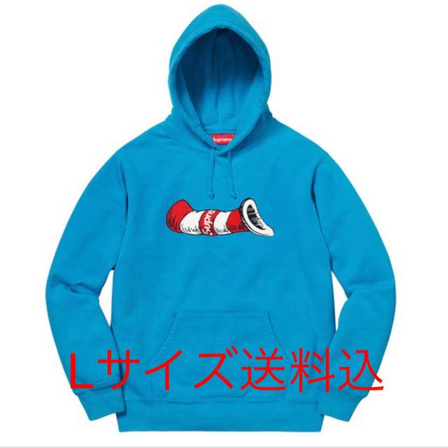 L送料込 supreme cat in the hat hoodie 青 完売品のサムネイル