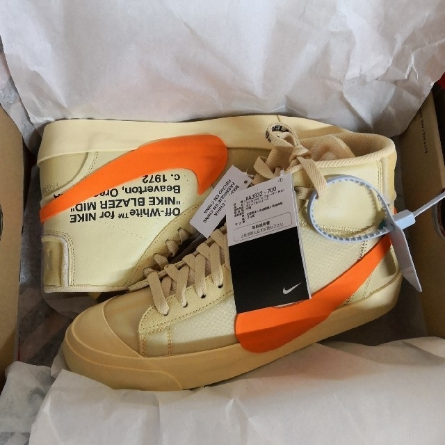 【26】OFF WHITE × NIKE THE 10 BLAZER MID靴/シューズ