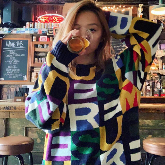 Supreme - supreme Big Letters Sweater Lの通販 by shopshop Supreme - supreme Big Letters Sweater Lの通販 by shopshop