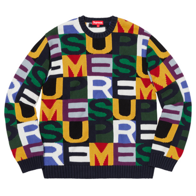 Supreme 2018FW Big Letters Sweater