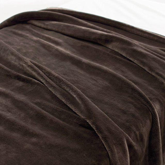 MUJI (無印良品)(ムジルシリョウヒン)の新品 無印良品 あたたかファイバー厚手毛布  ダブル インテリア/住まい/日用品の寝具(毛布)の商品写真