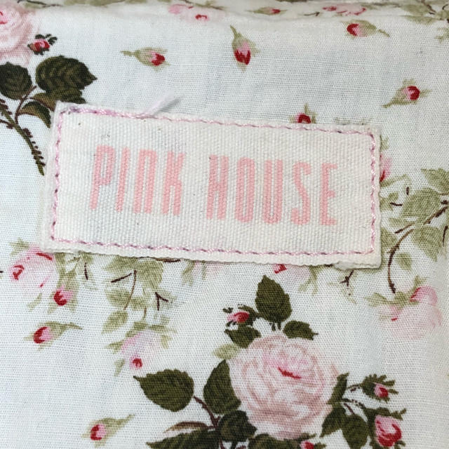 PINK HOUSE(ピンクハウス)のPINK HOUSE バッグ 白ピンクバラ レディースのバッグ(トートバッグ)の商品写真