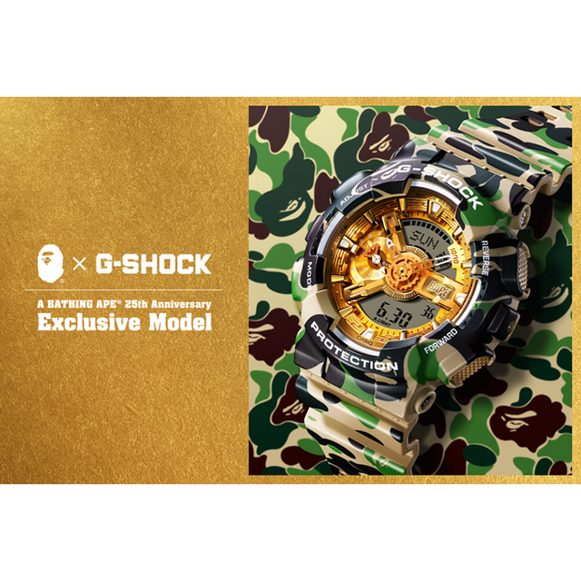 2個セット A BATHING APE G-SHOCK コラボ 25周年 XXVのサムネイル