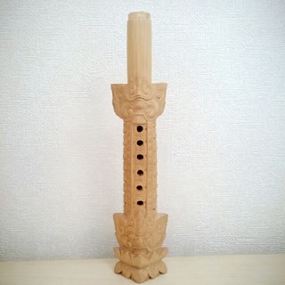 バリ 土産 縦笛(木製)(置物)