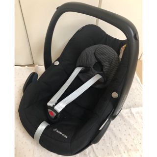 マキシコシ(Maxi-Cosi)の値下げ！！マキシコシ ペブル ブラックレイベン 取扱い説明書有り(自動車用チャイルドシート本体)