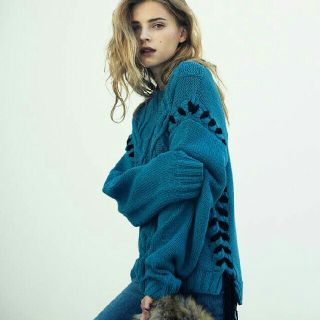 アメリヴィンテージ(Ameri VINTAGE)の新品♡Ameri VINTAGE LACE UP CABLE KNIT(ニット/セーター)