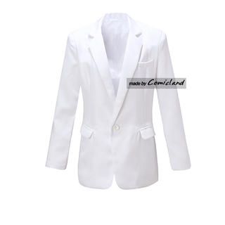 白 スーツ上下 ジャケット コスプレ(衣装一式)