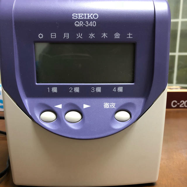 SEIKO(セイコー)の美品 タイムカード本体、タイムカード付き インテリア/住まい/日用品のオフィス用品(オフィス用品一般)の商品写真