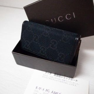 グッチ(Gucci)の正規品♡最安値♡グッチ　キーケース　GG柄キャンバス　黒　バッグ　財布　小物(キーケース)