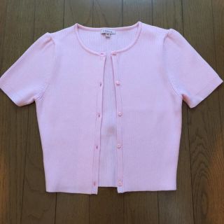 トッカ(TOCCA)の新品❤︎トッカ❤︎半袖カーディガン❤︎ピンクXS(カーディガン)