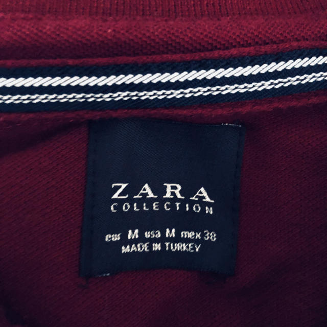 ZARA(ザラ)の(専用)ザラ ポロシャツ Mサイズ エンジ メンズのトップス(ポロシャツ)の商品写真