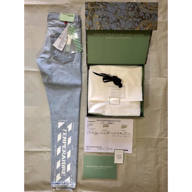 クラッシュ OFF-WHITE 18SS TEMPERTURE ジーンズの通販 by nhata53nhata53|オフホワイトならラクマ - OFF-WHITE オフホワイト サイズ