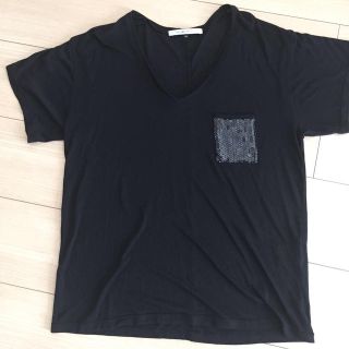 ルシェルブルー(LE CIEL BLEU)の胸スパンコール  半袖(Tシャツ(半袖/袖なし))