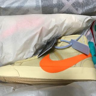 ナイキ(NIKE)の26cm OFF-WHITE NIKE BLAZER MID オレンジ　正規品(スニーカー)