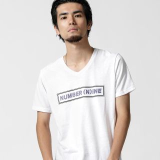 ナンバーナイン(NUMBER (N)INE)のやす様専用別注ボックスロゴＴシャツ ホワイト M(Tシャツ/カットソー(半袖/袖なし))