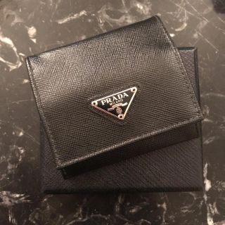 プラダ(PRADA)のPRADA 1M0935 サフィアーノ コインケース ブラック(コインケース)