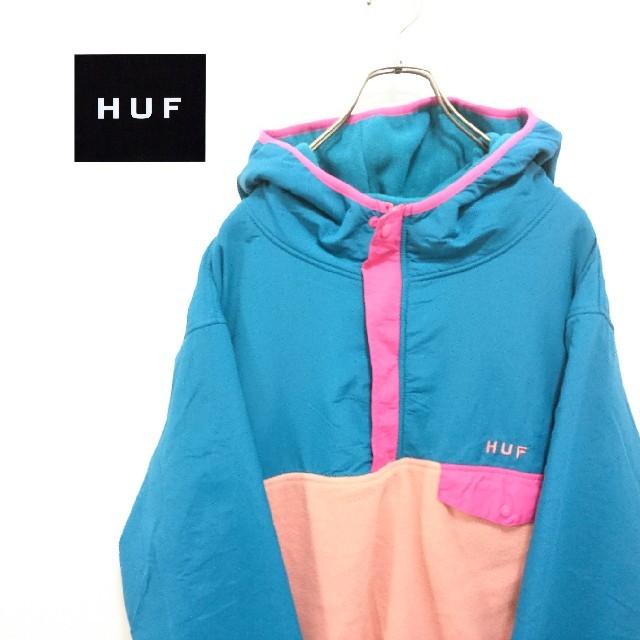 HUF(ハフ)のHUF ハフ ハーフジップジャケット ジャンパー マウンテンパーカー メンズのジャケット/アウター(マウンテンパーカー)の商品写真