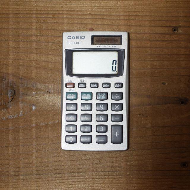 CASIO(カシオ)のCASIO 薄型ソーラー電卓 SL-660ET インテリア/住まい/日用品のオフィス用品(OA機器)の商品写真