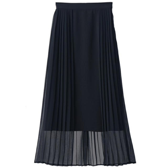 STUDIOUS(ステュディオス)のCLANE PLEATS LAYERD SKIRT ネービ レディースのスカート(ロングスカート)の商品写真