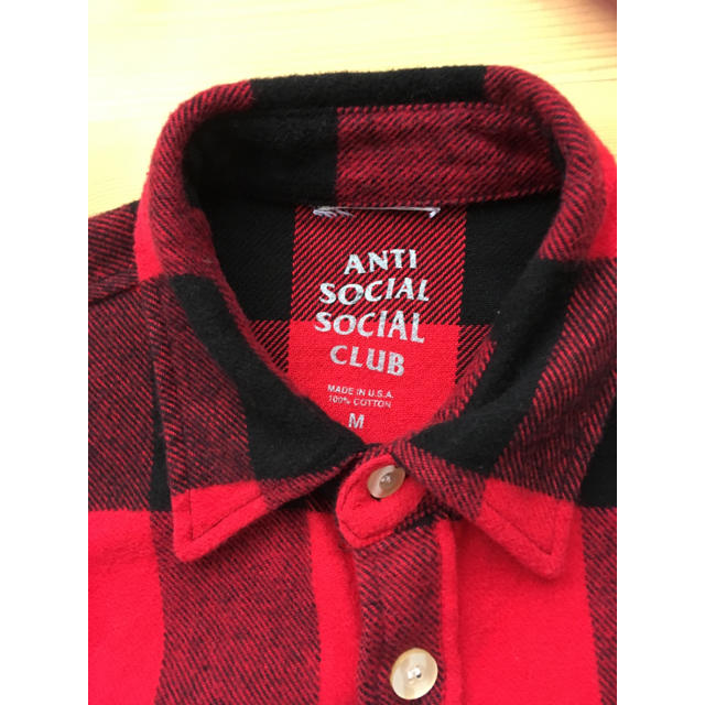 Supreme(シュプリーム)の美品 ANTI SOCIAL SOCIAL CLUB Red Flannel M メンズのトップス(シャツ)の商品写真