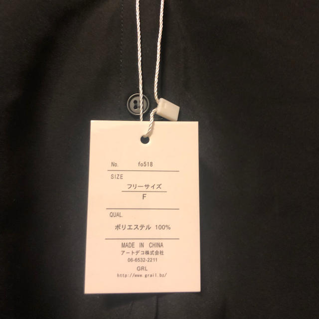 GRL(グレイル)のブラックリボンシャツ レディースのトップス(シャツ/ブラウス(長袖/七分))の商品写真