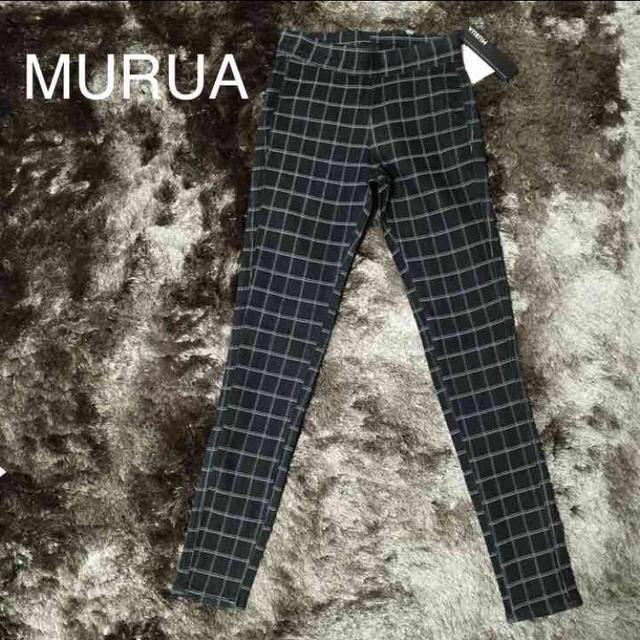 MURUA(ムルーア)のMURUA ラインチェックスキニー レディースのパンツ(デニム/ジーンズ)の商品写真