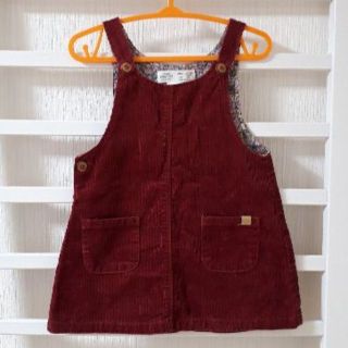 ザラキッズ(ZARA KIDS)のZARA☆ワインレッドサロペット☆86cm(ワンピース)