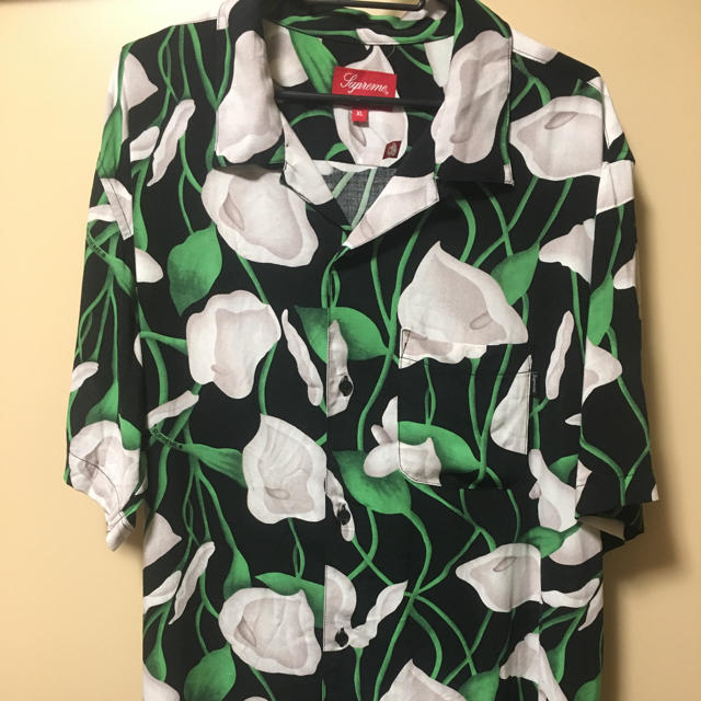 希少Supreme Lily Rayon Shirt Black レーヨン XL-