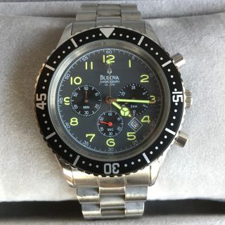 ブローバ(Bulova)のbulova クロノグラフ クオーツ シルバー  グレー(腕時計(アナログ))