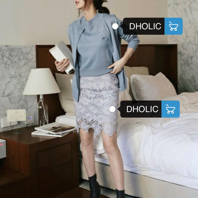 dholic(ディーホリック)のDHOLIC＊レースタイトスカート レディースのスカート(ミニスカート)の商品写真