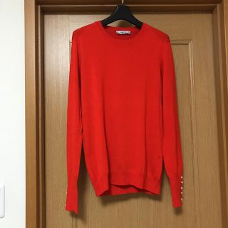 ザラ(ZARA)のザラ  クルーネックパール付きニット(ニット/セーター)