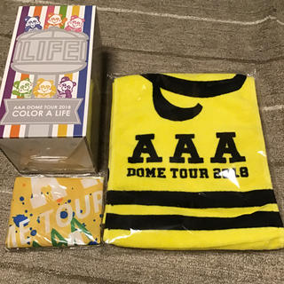トリプルエー(AAA)のAAA DOME TOUR 2018 グッズ イエロー(アイドルグッズ)