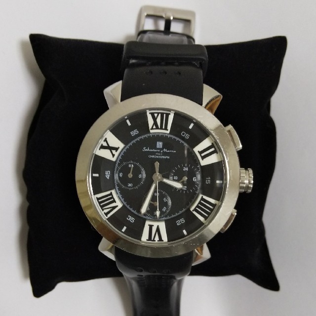 Salvatore Marra(サルバトーレマーラ)のサルバトーレマーラ腕時計 クロノグラフ（中古）電池交換し、動作確認済み メンズの時計(腕時計(アナログ))の商品写真